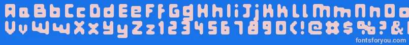 Fatpixel Font – Pink Fonts on Blue Background