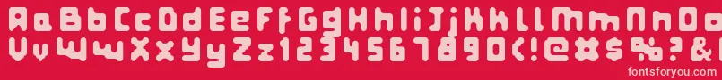 Fatpixel-fontti – vaaleanpunaiset fontit punaisella taustalla