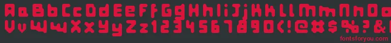フォントFatpixel – 黒い背景に赤い文字