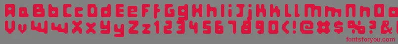 フォントFatpixel – 赤い文字の灰色の背景