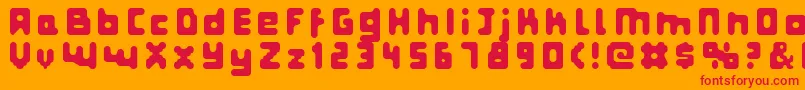 Fatpixel Font – Red Fonts on Orange Background