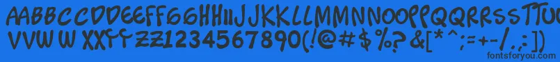 Шрифт Timoteo – чёрные шрифты на синем фоне