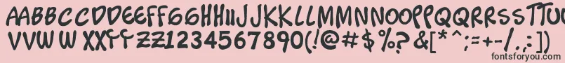 Timoteo Font – Black Fonts on Pink Background