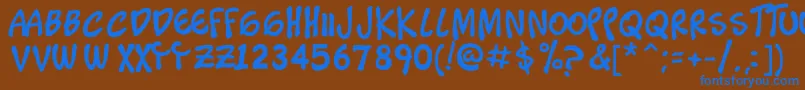 Шрифт Timoteo – синие шрифты на коричневом фоне