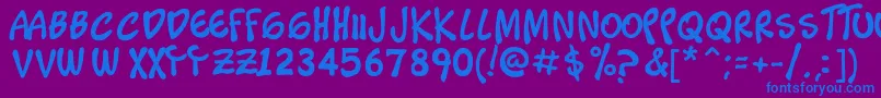 Шрифт Timoteo – синие шрифты на фиолетовом фоне