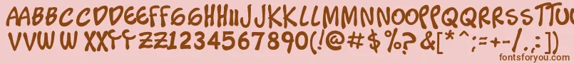 Timoteo-fontti – ruskeat fontit vaaleanpunaisella taustalla