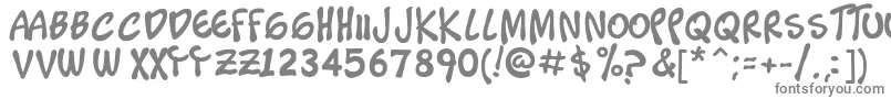 Timoteo-fontti – harmaat kirjasimet valkoisella taustalla