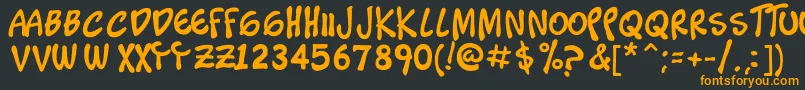 Шрифт Timoteo – оранжевые шрифты на чёрном фоне