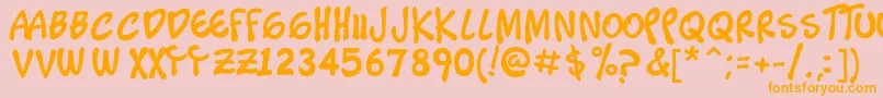Timoteo Font – Orange Fonts on Pink Background