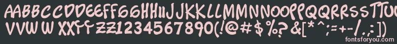 Timoteo Font – Pink Fonts on Black Background