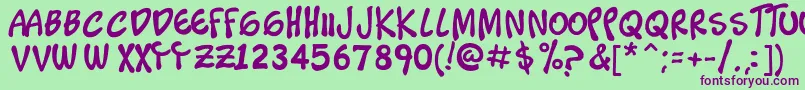 Шрифт Timoteo – фиолетовые шрифты на зелёном фоне