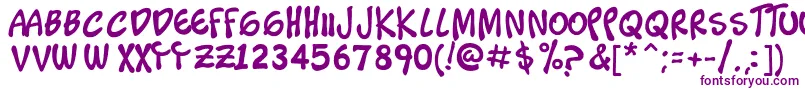 Timoteo-fontti – violetit fontit valkoisella taustalla