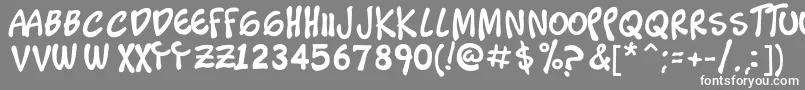フォントTimoteo – 灰色の背景に白い文字