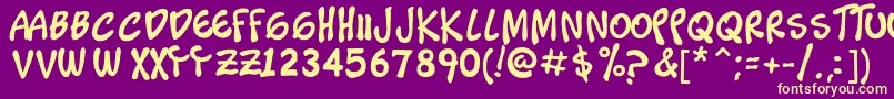 Timoteo Font – Yellow Fonts on Purple Background