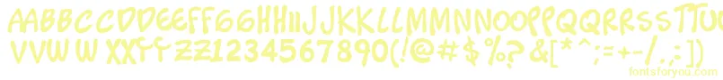 Шрифт Timoteo – жёлтые шрифты на белом фоне
