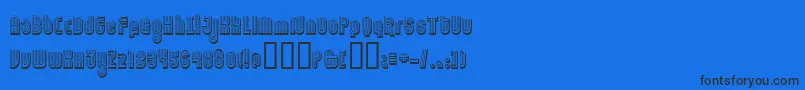 Ftorname Font – Black Fonts on Blue Background