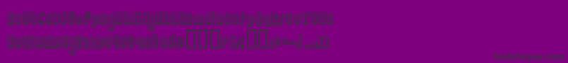 Ftorname-fontti – mustat fontit violetilla taustalla
