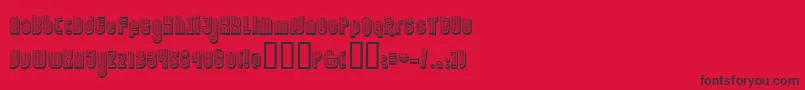 Ftorname Font – Black Fonts on Red Background