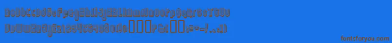 Ftorname Font – Brown Fonts on Blue Background