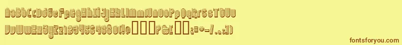 Ftorname Font – Brown Fonts on Yellow Background