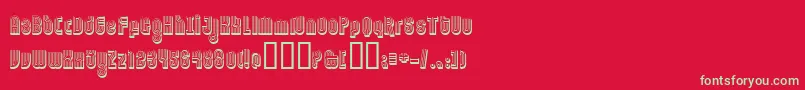 フォントFtorname – 赤い背景に緑の文字