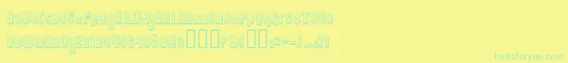 Ftorname Font – Green Fonts on Yellow Background