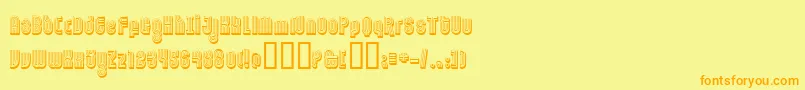 Ftorname Font – Orange Fonts on Yellow Background