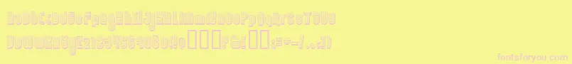 Ftorname-fontti – vaaleanpunaiset fontit keltaisella taustalla
