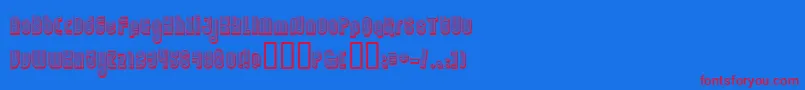 Ftorname Font – Red Fonts on Blue Background