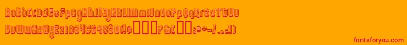 Ftorname Font – Red Fonts on Orange Background