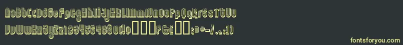 フォントFtorname – 黒い背景に黄色の文字