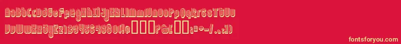 Шрифт Ftorname – жёлтые шрифты на красном фоне