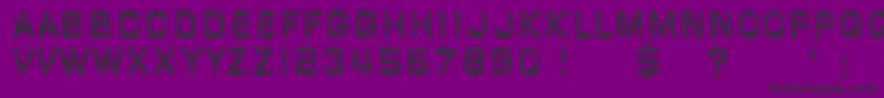 フォントGlazKrakSolid – 紫の背景に黒い文字