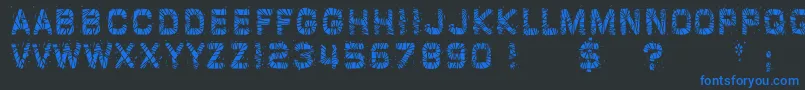 GlazKrakSolid Font – Blue Fonts on Black Background