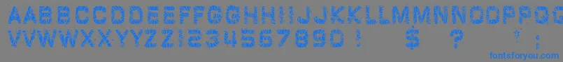 GlazKrakSolid-Schriftart – Blaue Schriften auf grauem Hintergrund