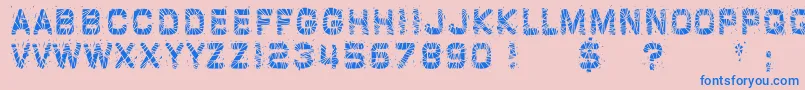 GlazKrakSolid Font – Blue Fonts on Pink Background