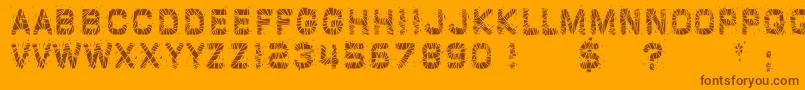 GlazKrakSolid Font – Brown Fonts on Orange Background
