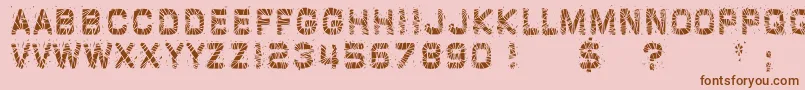 GlazKrakSolid Font – Brown Fonts on Pink Background