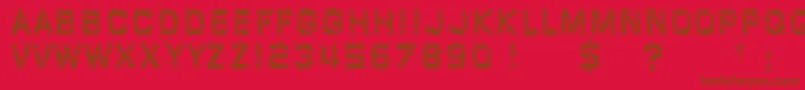 GlazKrakSolid Font – Brown Fonts on Red Background