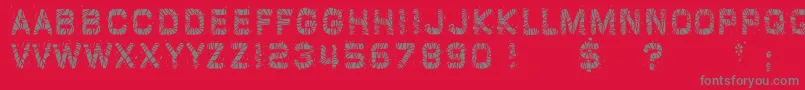 GlazKrakSolid Font – Gray Fonts on Red Background