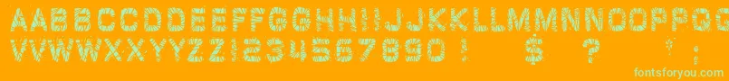 GlazKrakSolid Font – Green Fonts on Orange Background