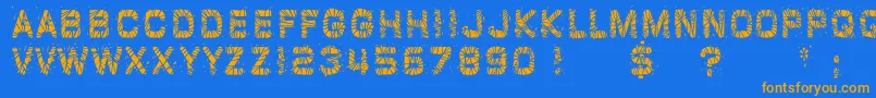 GlazKrakSolid Font – Orange Fonts on Blue Background