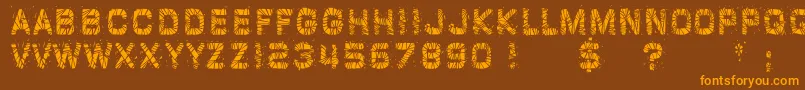 GlazKrakSolid Font – Orange Fonts on Brown Background