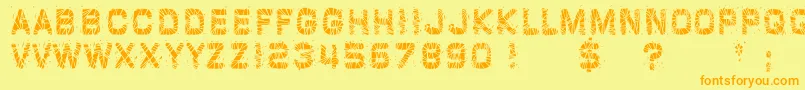 GlazKrakSolid Font – Orange Fonts on Yellow Background