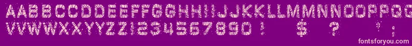 GlazKrakSolid Font – Pink Fonts on Purple Background