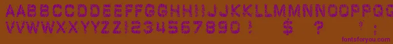 GlazKrakSolid Font – Purple Fonts on Brown Background