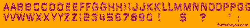 GlazKrakSolid Font – Purple Fonts on Orange Background