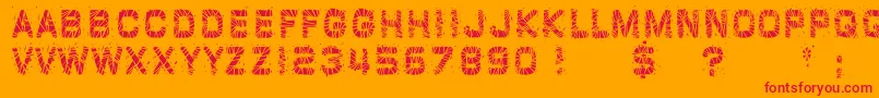 GlazKrakSolid Font – Red Fonts on Orange Background