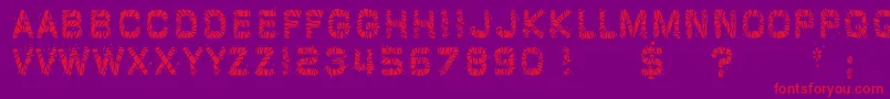 GlazKrakSolid Font – Red Fonts on Purple Background
