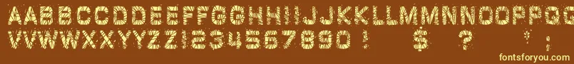 GlazKrakSolid Font – Yellow Fonts on Brown Background